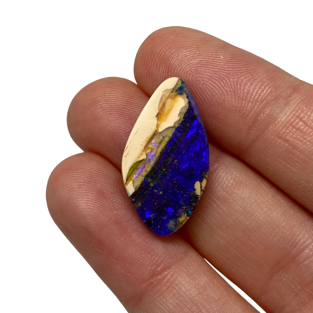 8.60 Ct purple and caramel boulder opal