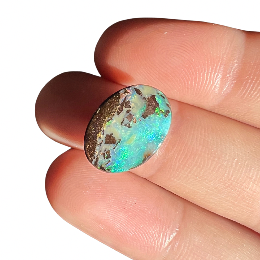 5.91 Ct oval boulder opal