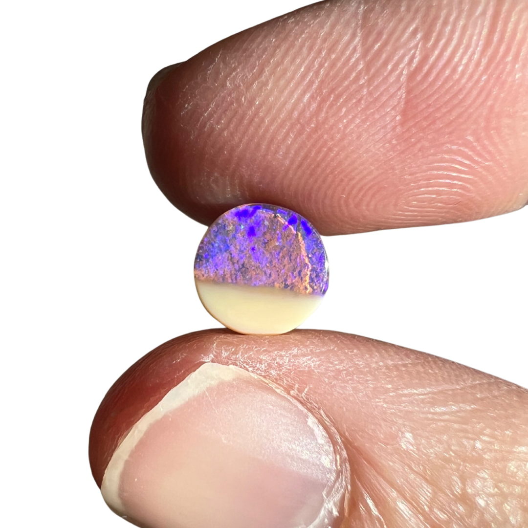 2.31 Ct small purple boulder opal pair