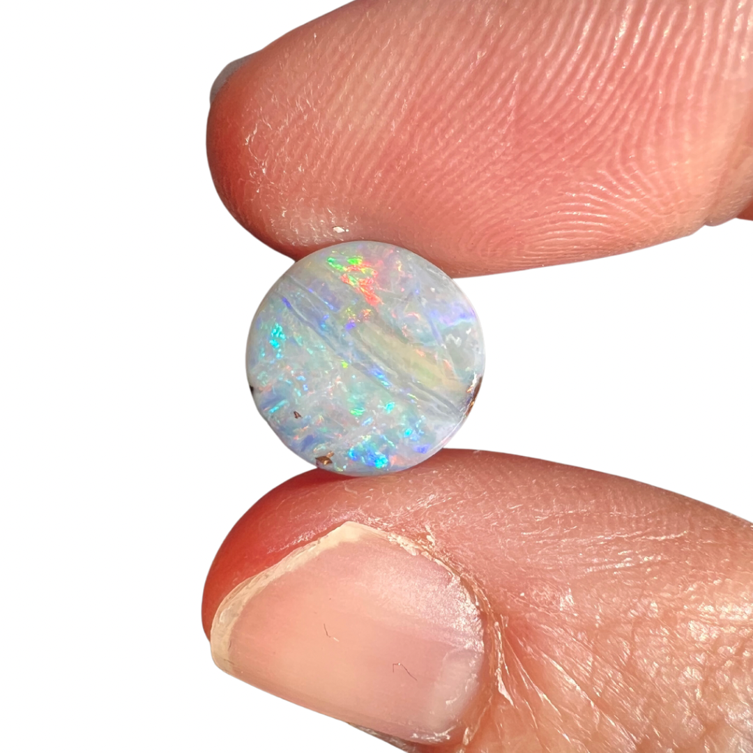 2.76 Ct small round pastel boulder opal
