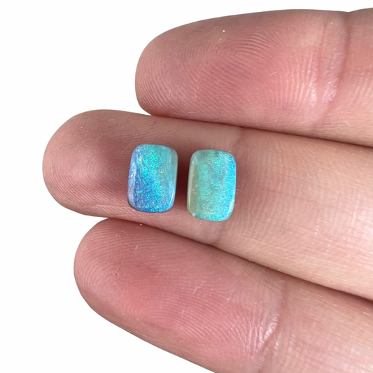 1.79 Ct extra small boulder opal pair