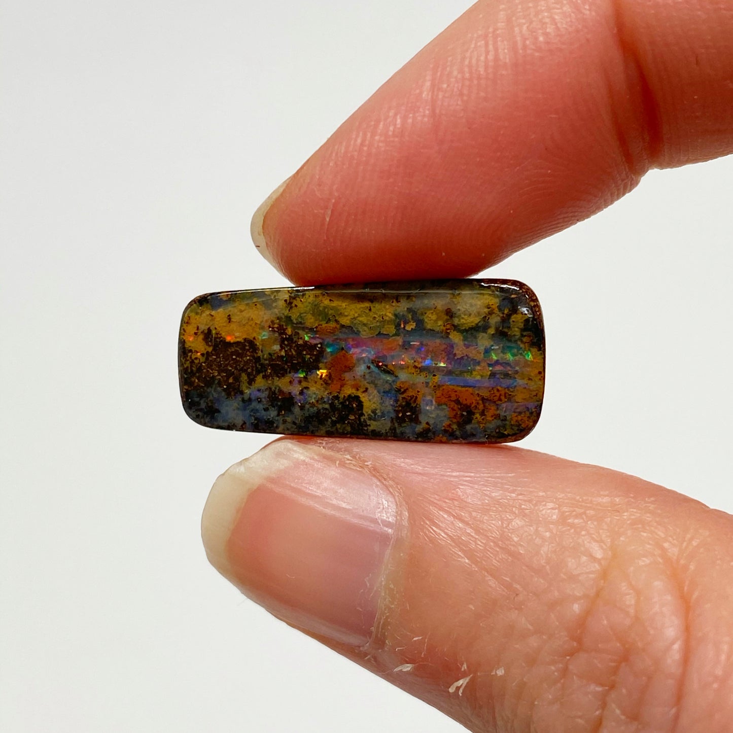 Australian Boulder Opal - 8.40 Ct smalll matrix boulder opal - Broken River Mining