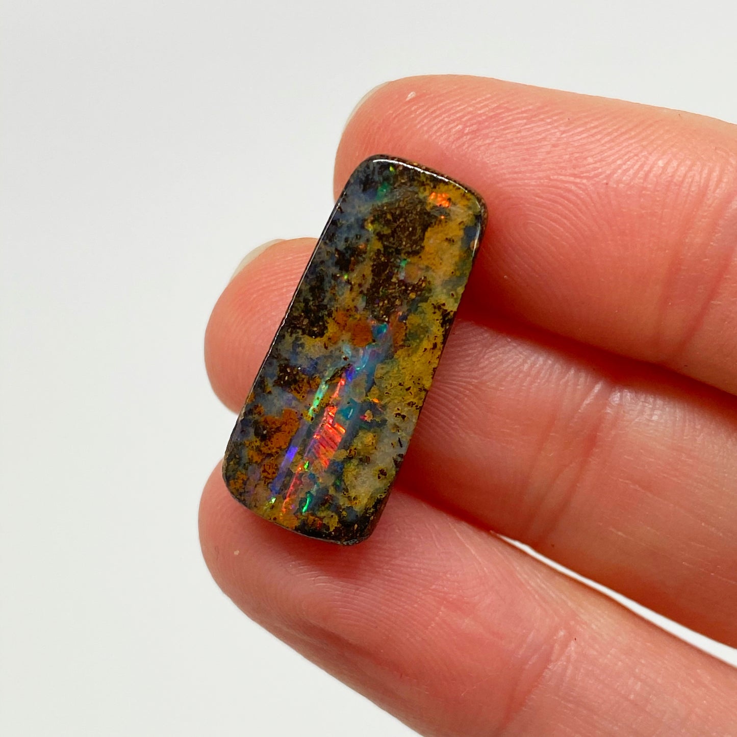 Australian Boulder Opal - 8.40 Ct smalll matrix boulder opal - Broken River Mining