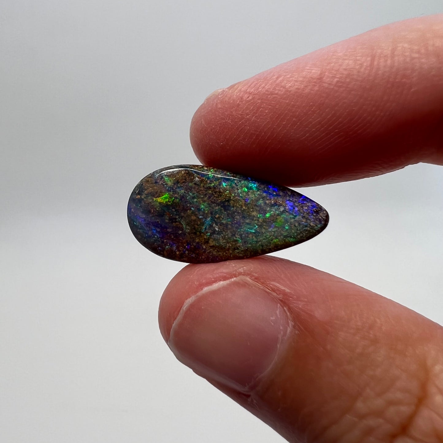 6.09 Ct green and purple boulder opal
