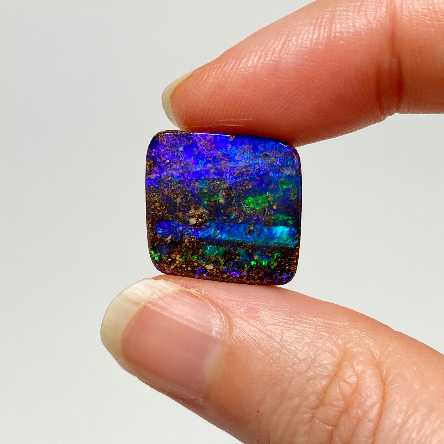 Australian Boulder Opal - 11.34 Ct diamond shaped boulder opal - Broken River Mining